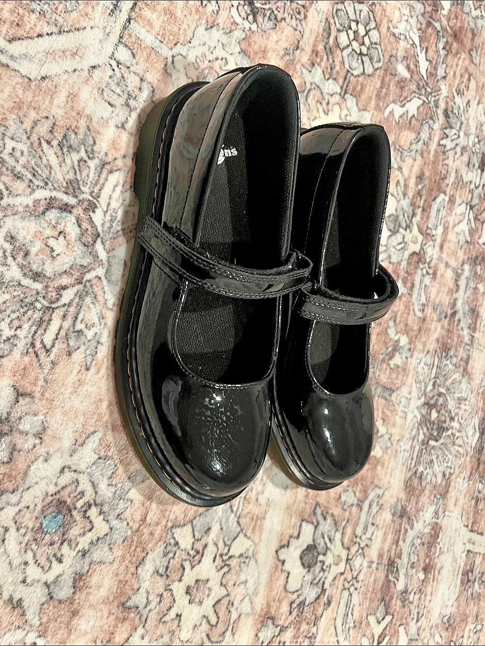 Dr. Martens Junior Maccy Patent MaryJane Shoes Black Flats